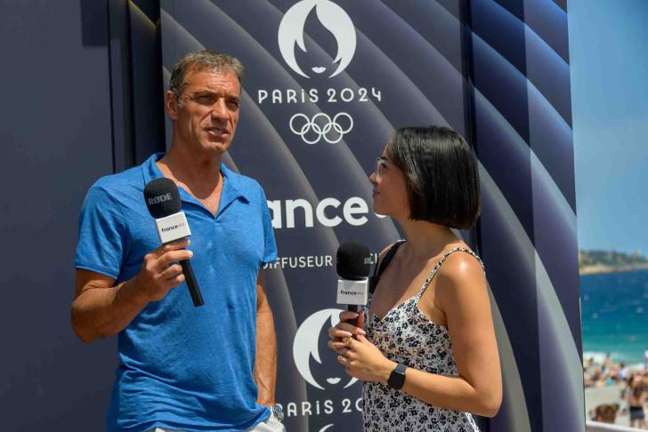 Christophe Pinna - Agathe Auproux - Lives de la Flamme France Télévisions - Nice - Paris 2024