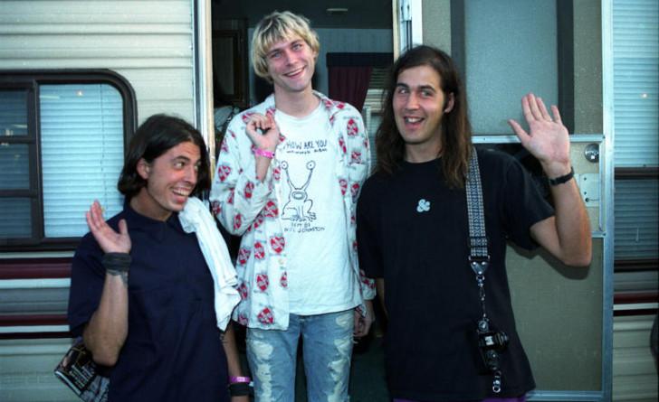 Dave Grohl, Kurt Cobain and Kirst Novoselic of Nirvana 
