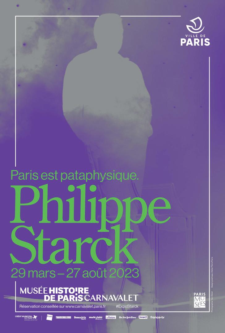 Affiche de l'exposition Philippe Starck, Paris Est Pataphysique